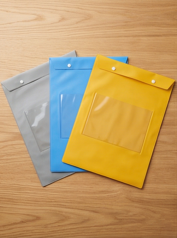 1769661755085 비닐 서류 봉투 투명 단추형 L홀더 파일 | 모아비닐